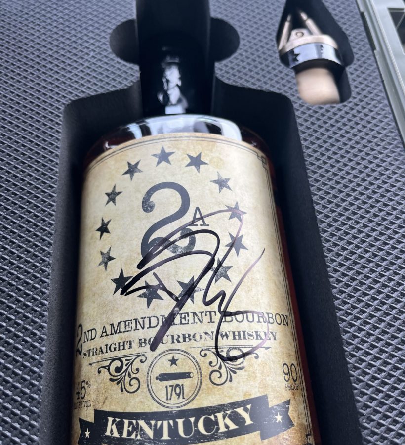 donald trump jr 2a bourbon auction signed bottle